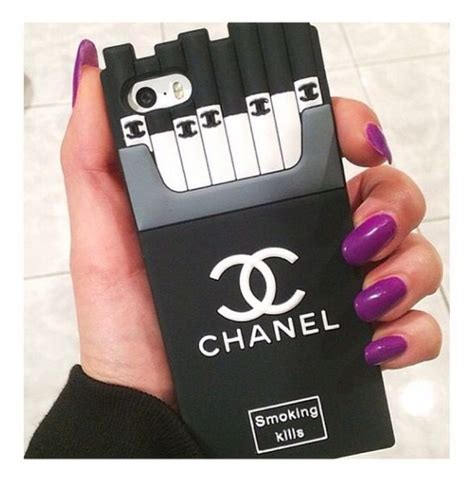 black chanel cigarette phone case|chanel phones for sale.